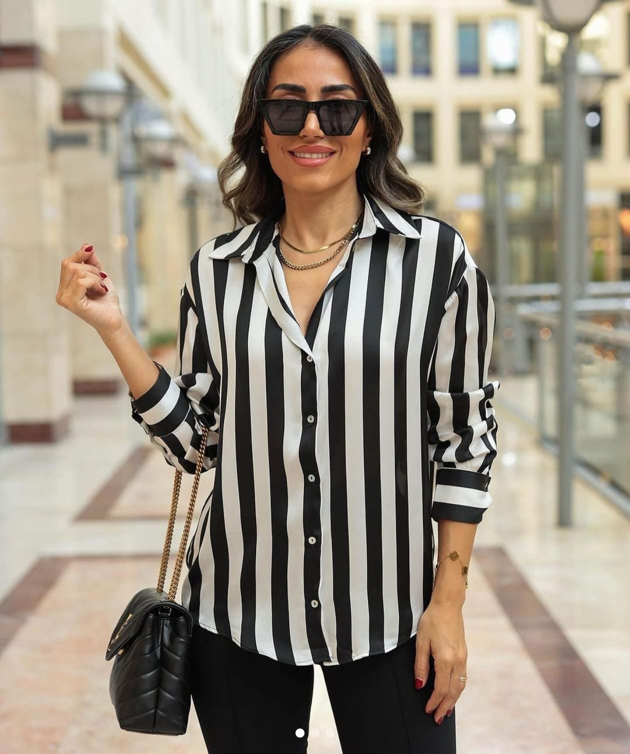 Stripe Soft Chiffon Shirt | Styla.co.in