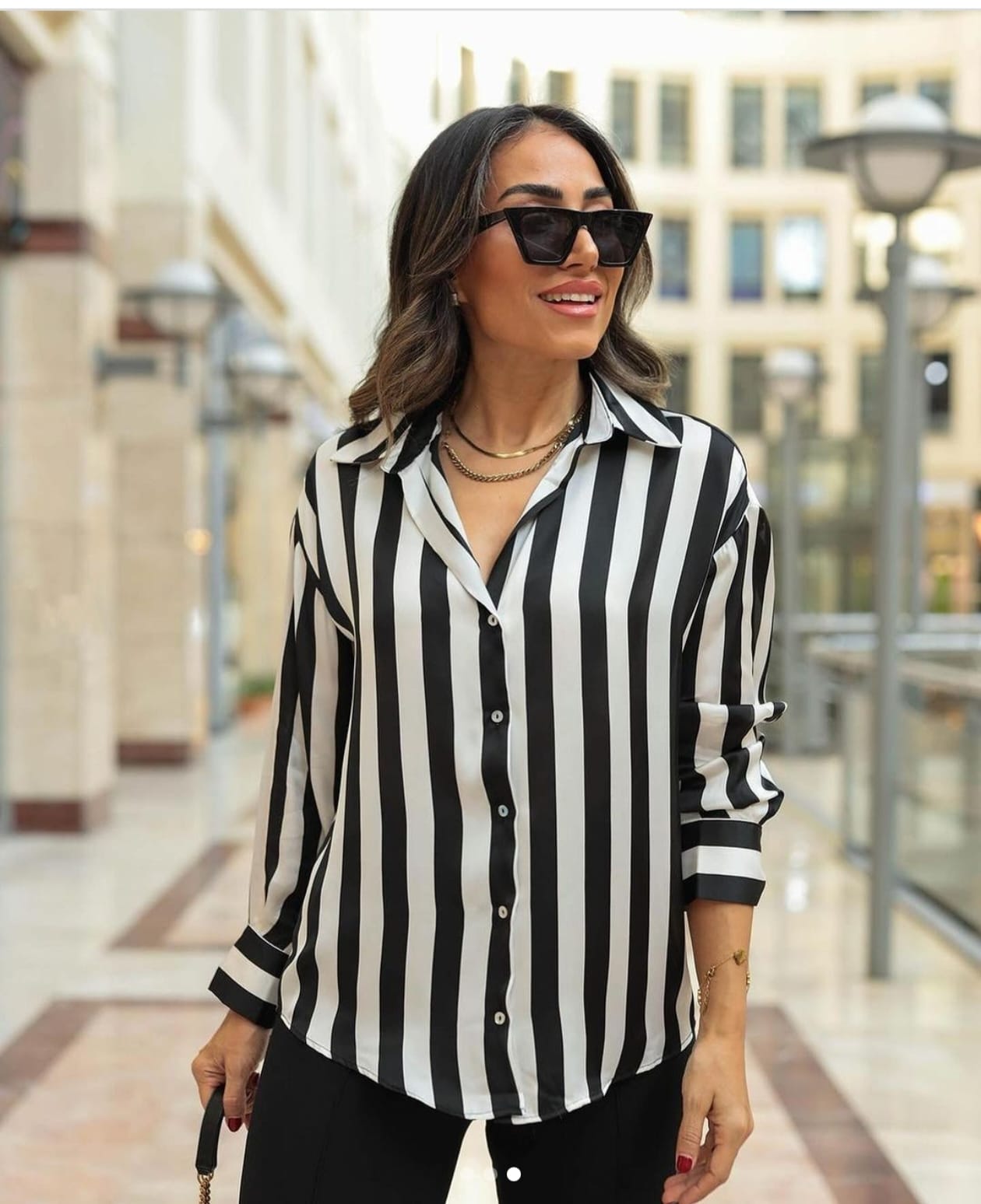 Stripe Soft Chiffon Shirt | Styla.co.in